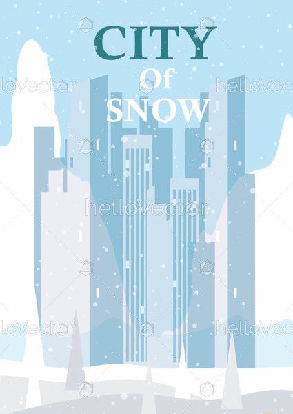 City Of Snow - Story Book Cover Template