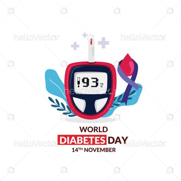World Diabetes Day Banner Illustration