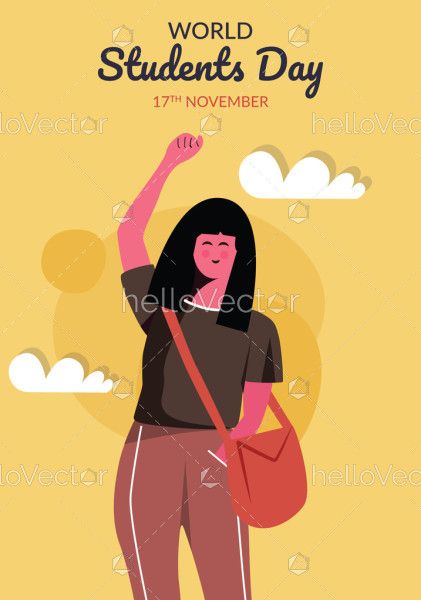 World students day concept illustration
