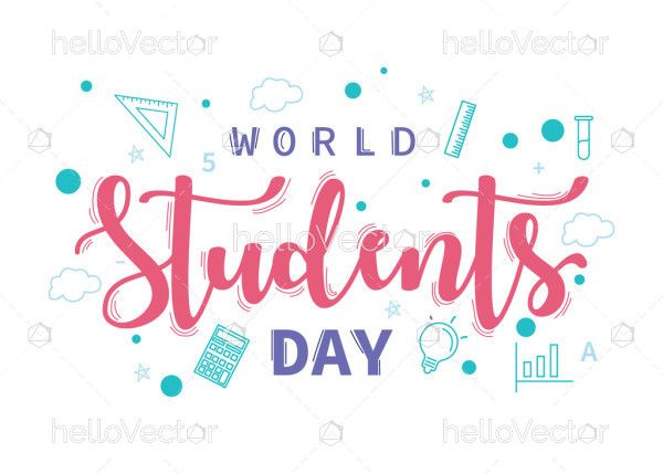 World students day banner illustration