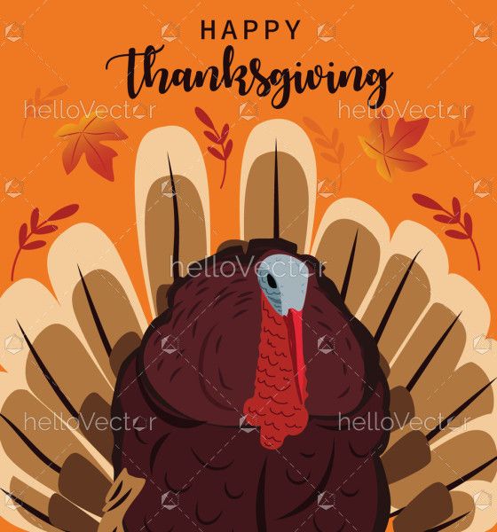 Thanksgiving background with turkey