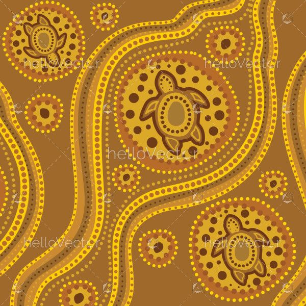 Aboriginal turtle vector art