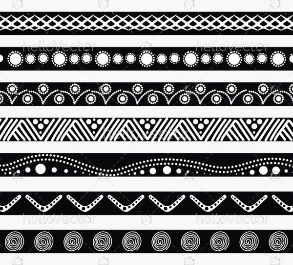 Black and white aboriginal pattern design