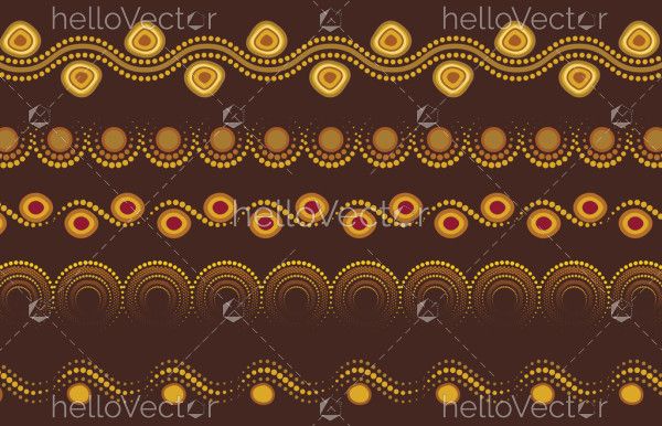 Brown aboriginal vector dots design background