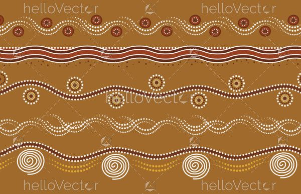 Simple aboriginal dot style background