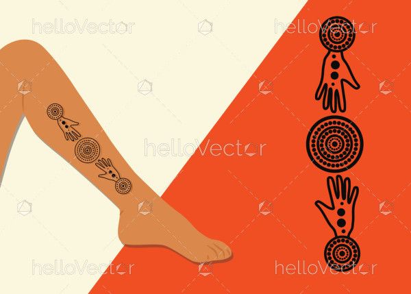 Vector aboriginal style of tattoo design
