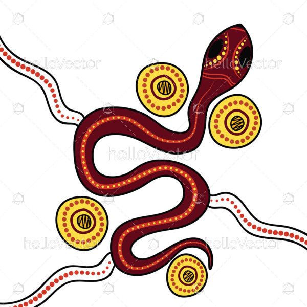 Kids aboriginal art - Vector illustration