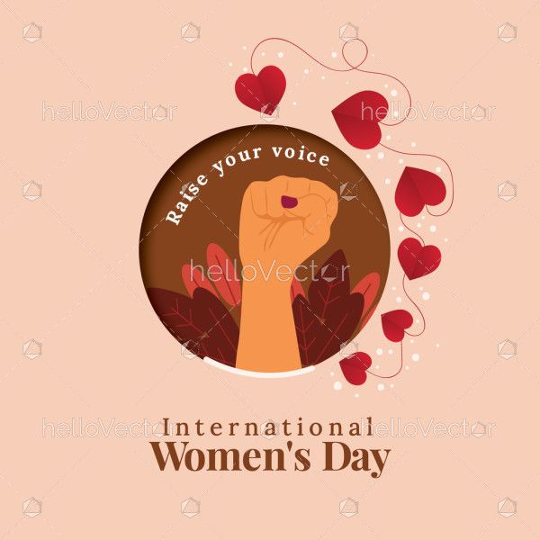 International women's day - vector illustration