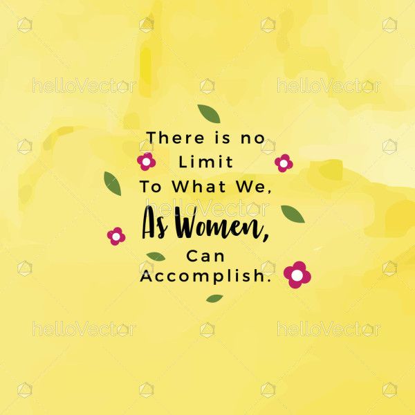 Women's day greeting with quote