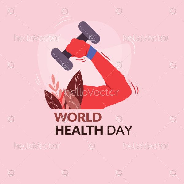 World Health Day Flat Illustration
