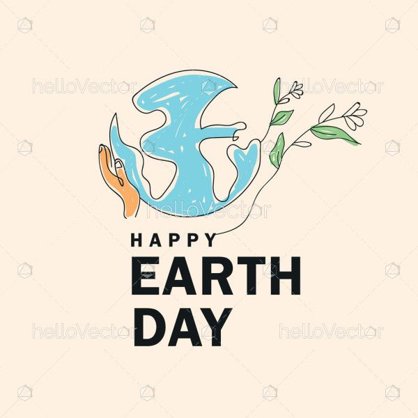 Mother earth day flat vector design