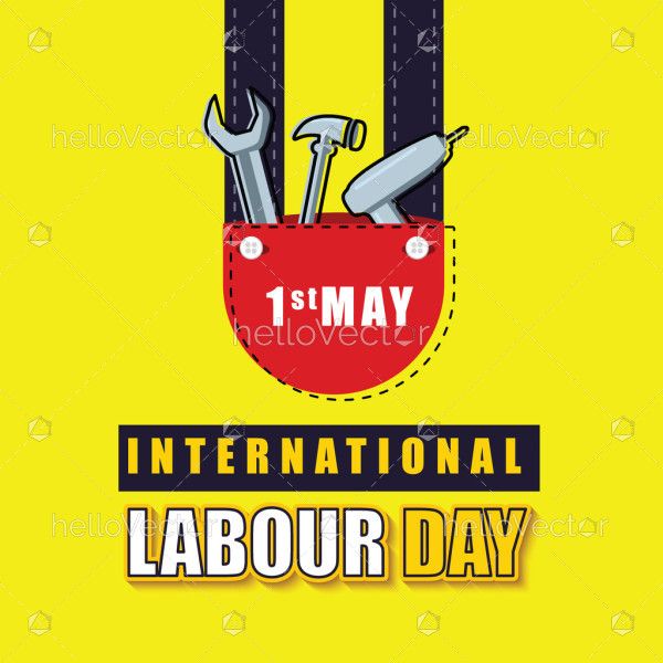 Vector background with a Labour Day theme