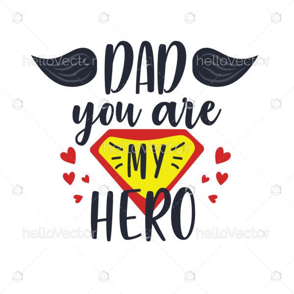 Fathers day typography illustration