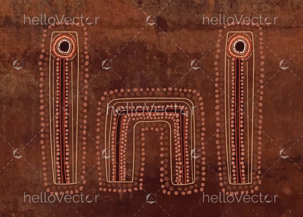 Woman Symbol Australian Indigenous Art Background