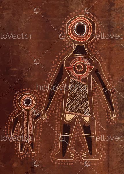 Aboriginal art that captures the love between a father and his son