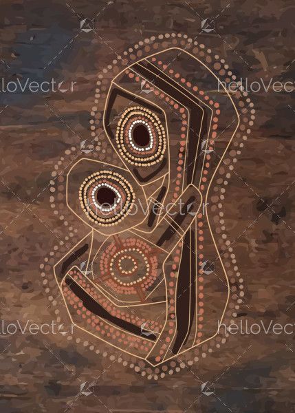 Artistic expression of the love between an aboriginal mother and her child.