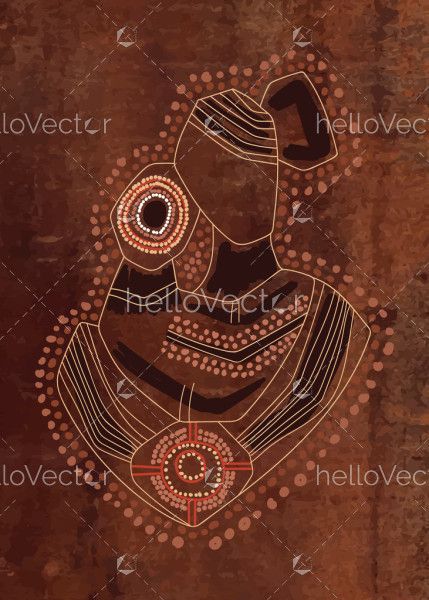 Aboriginal art that captures the love between a mother and her infant.