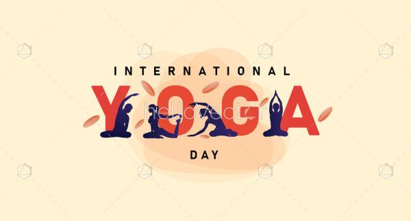 Visual representation of international yoga day theme