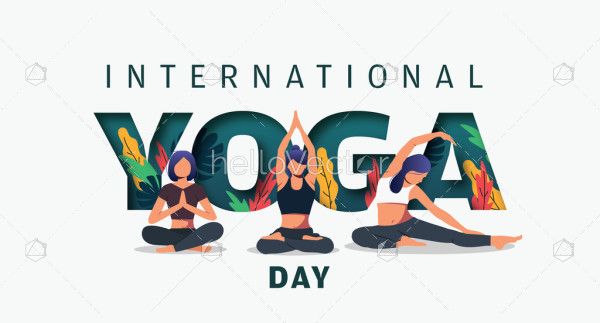 Graphic design for global yoga day celebration