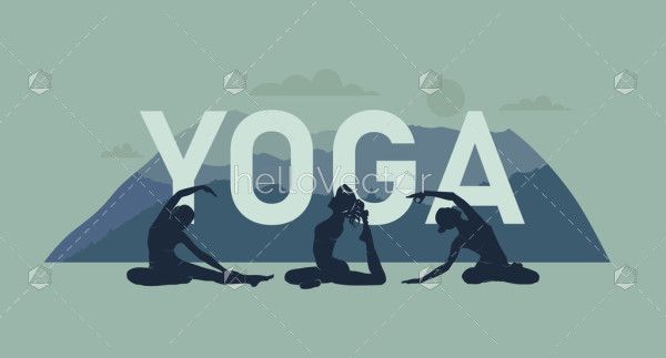 An artistic representation of international yoga day