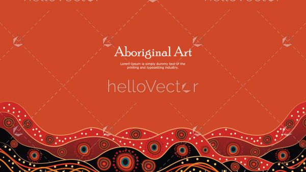 A vector poster design featuring Aboriginal dot art