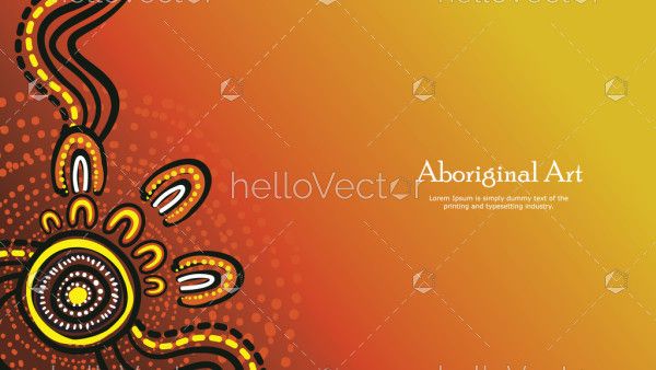 Aboriginal dot art in a vector poster design