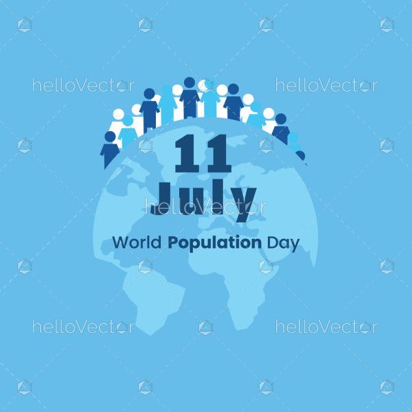 Artwork depicting the world's population day