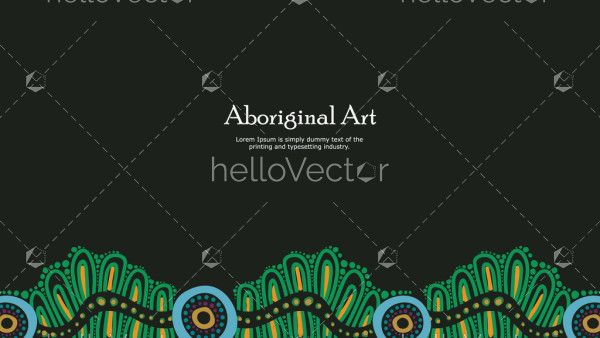 A vector banner featuring Aboriginal design