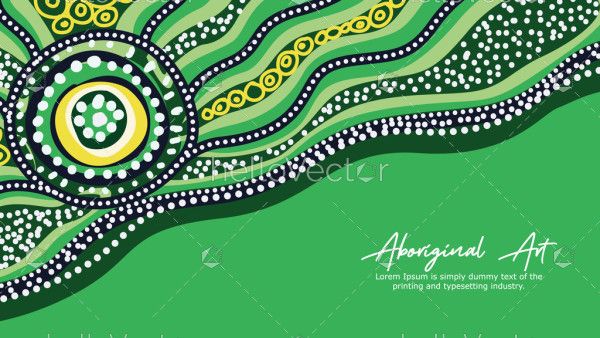 Banner creation with text and aboriginal art