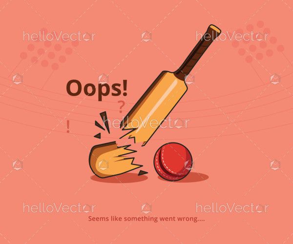 Error 404 Page With Broken Bat