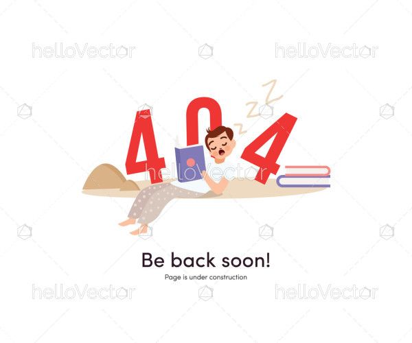 Vector-based design of error 404 page layout