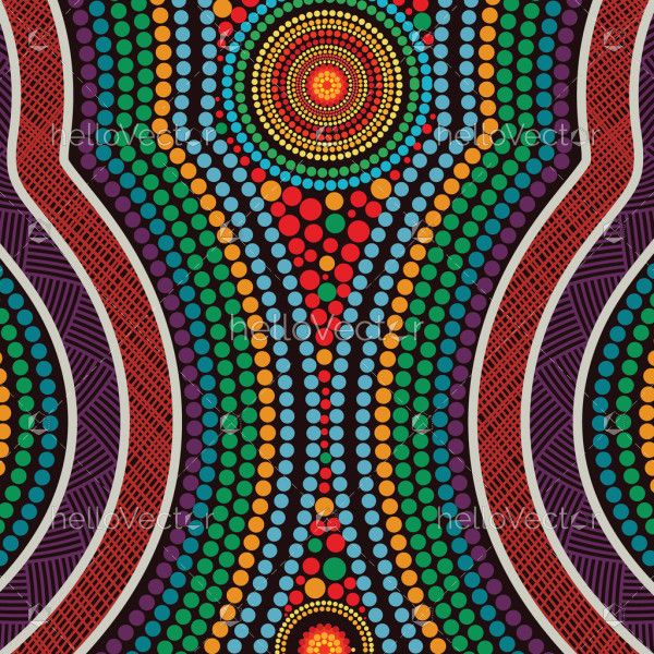Dot design background in the aboriginal style