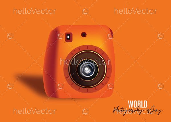 Instax Camera Illustration For World Photography Day
