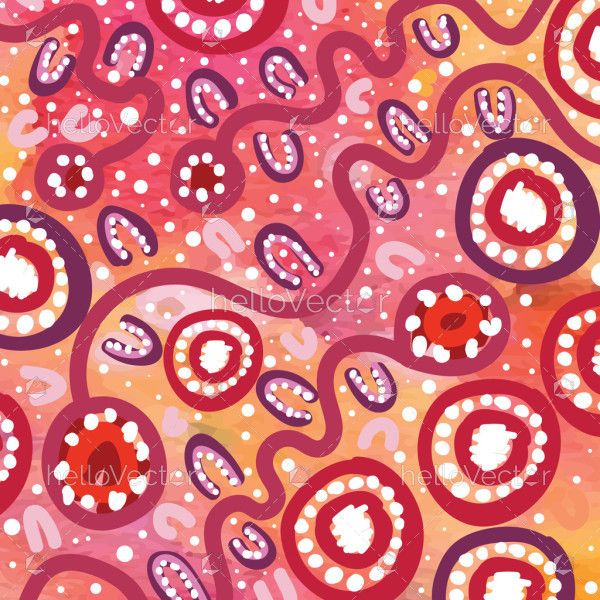 A vector artwork decorated with aboriginal design