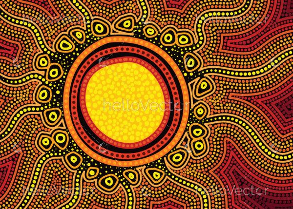 Painting Featuring Aboriginal Dot Design