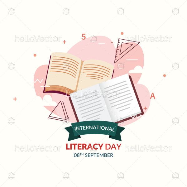 An illustration that conveys the idea of International literacy day