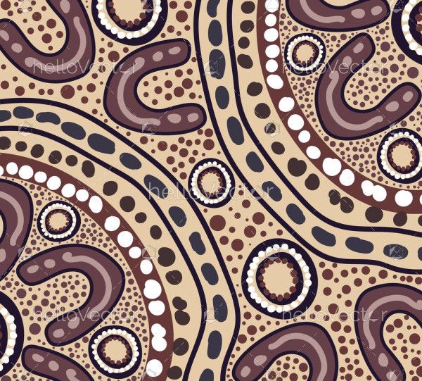 A vector background decorated with aboriginal design