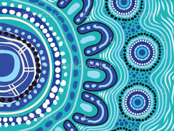 Aboriginal elements adorn an illustrated background