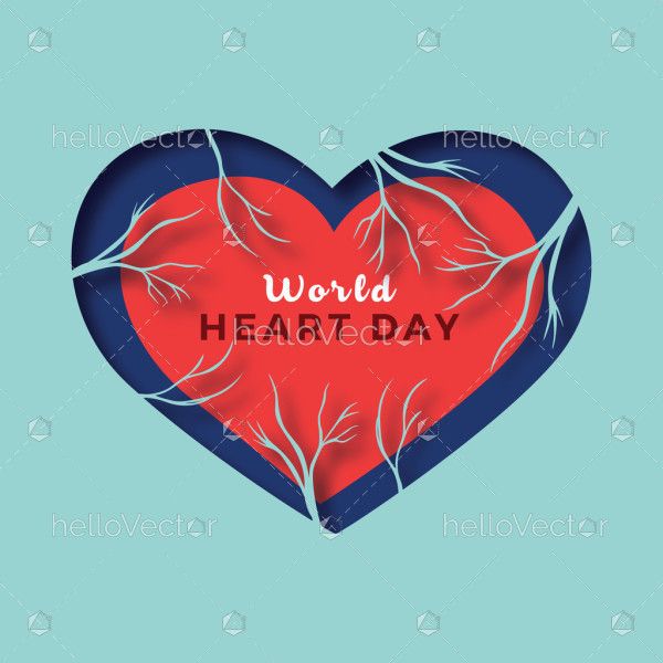 An illustrated banner for the occasion of World Heart Day