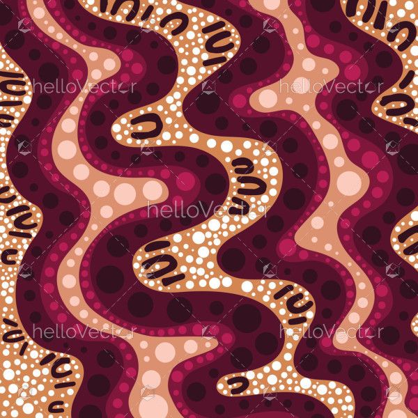 Aboriginal art style vector-based background