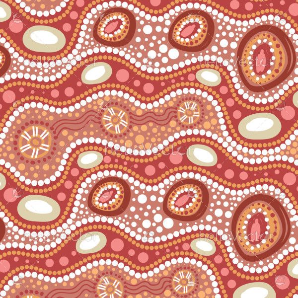 Aboriginal style dot design on a vector background
