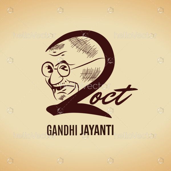 A creative vector illustration for Happy Gandhi Jayanti