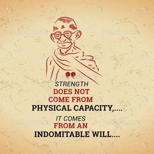 An illustration that celebrates Gandhi Jayanti with a Gandhi quote