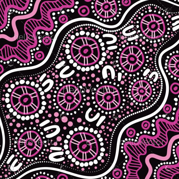 Vector dot background inspired by Aboriginal art