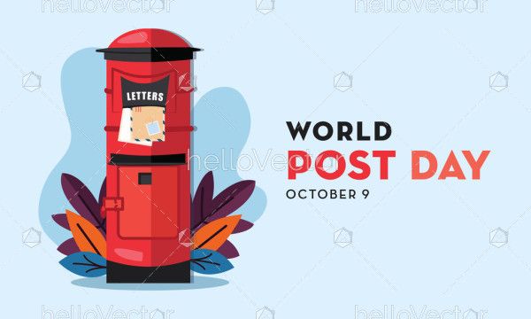Postbox illustration for World Post Day