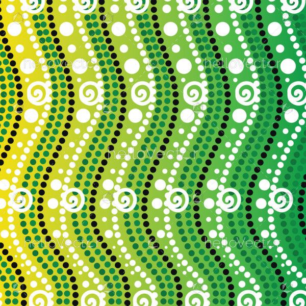Vector green background decorated with dot art design