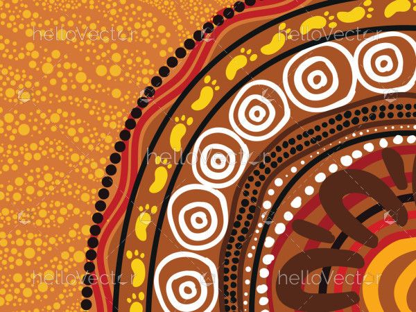 Background design illustration from Aboriginal culture