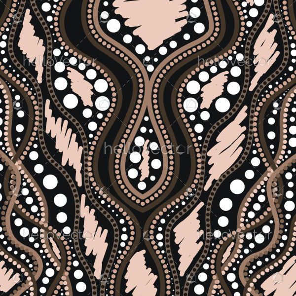 Aboriginal style dot art background illustration