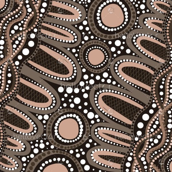 A vector painting that features dots from Aboriginal art