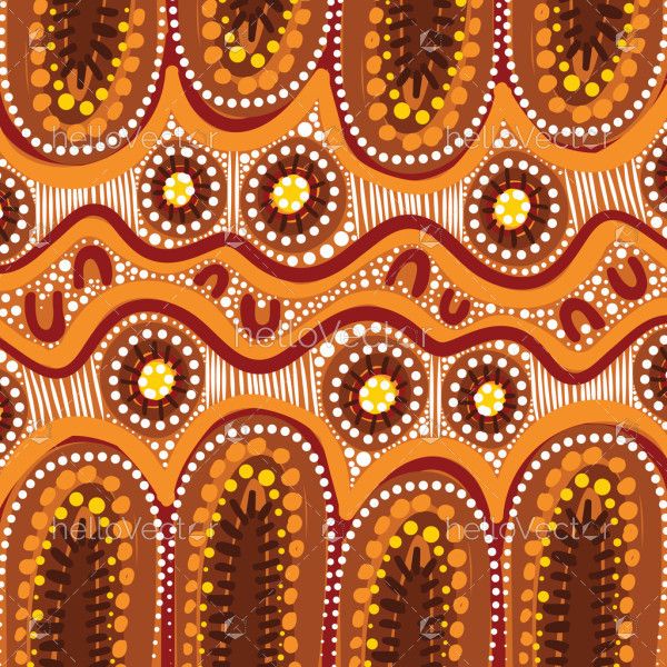 Vector Aboriginal Dot Artwork Illustration